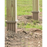 Post Protector 4 in. x 4 in. PVC Finish and Sealing Cap