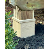 Post Protector 4 in. x 4 in. PVC Finish and Sealing Cap