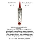Post Protector 4 in. x 4 in. PVC Finish and Sealing Cap