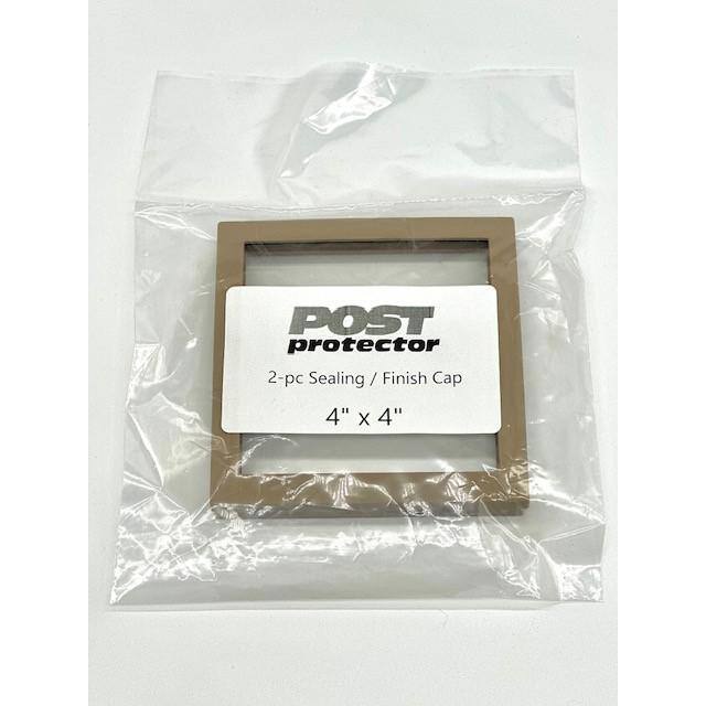 Post Protector 4 in. x 4 in. PVC Finish and Sealing Cap