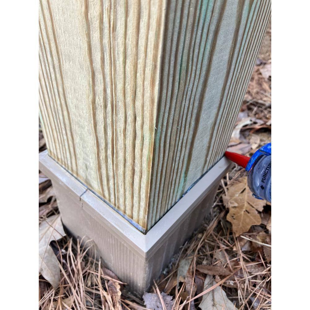 Post Protector 6 in. x 6 in. PVC Finish and Sealing Cap