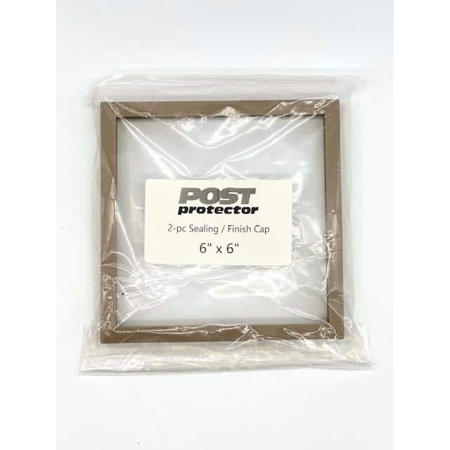 Post Protector 6 in. x 6 in. PVC Finish and Sealing Cap