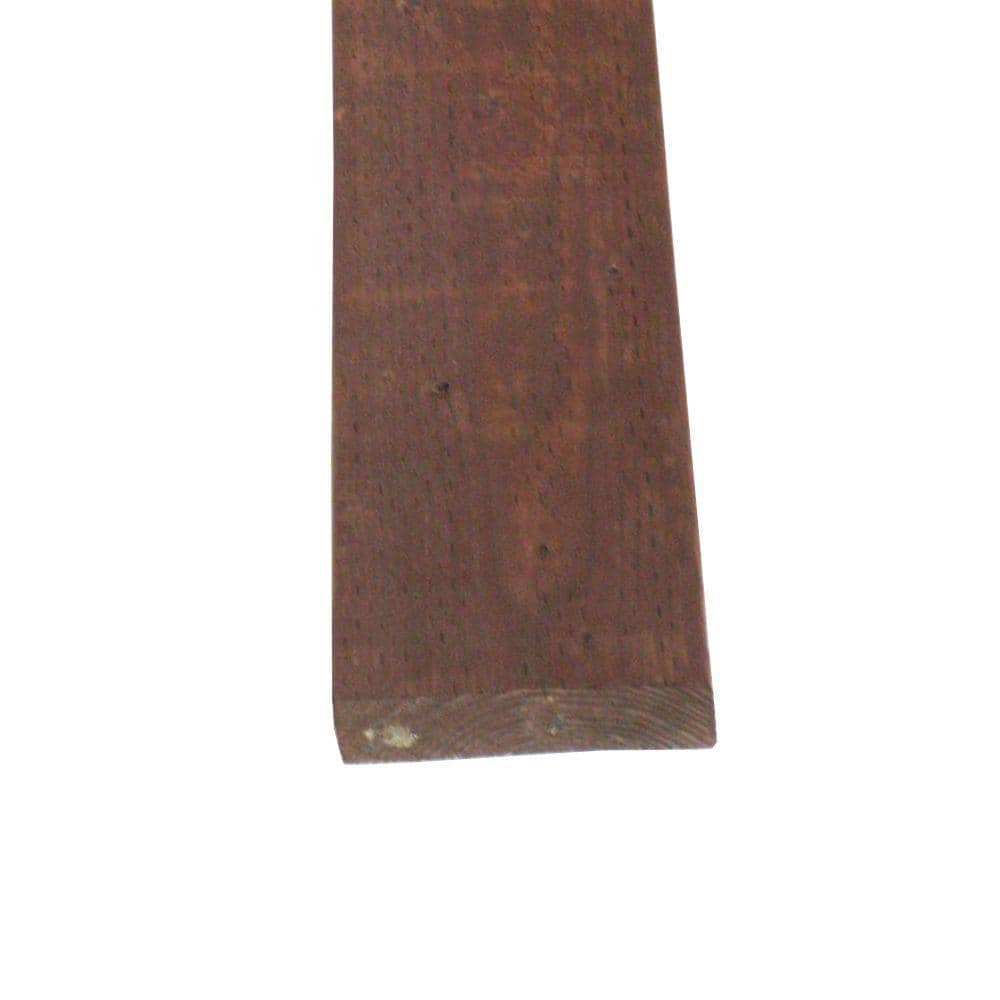 2 in. x 8 in. x 8 ft. Pressure-Treated Lumber Brown Stain Ground Contact WW (Actual: 1.5 in. x 7.25 in. x 96 in.)