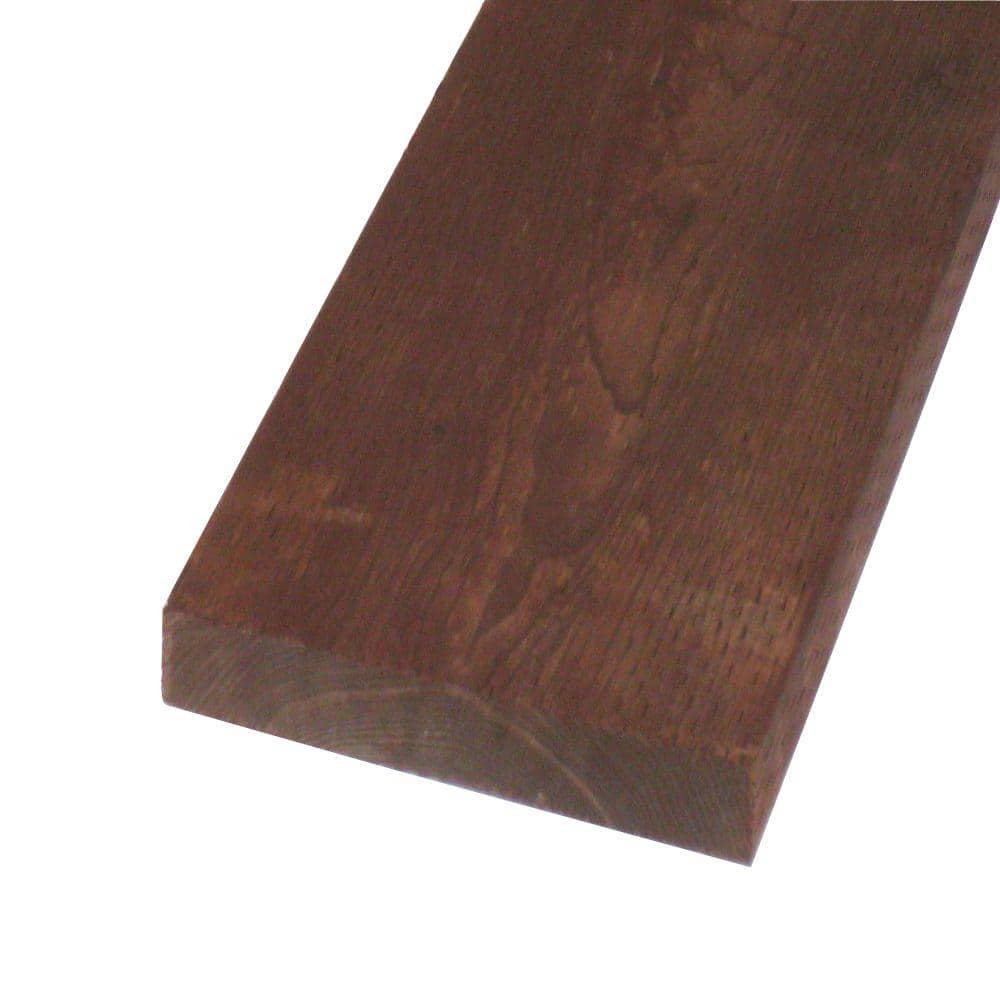 2 in. x 12 in. x 20 ft. Pressure-Treated Lumber Brown Stain Ground Contact WW (Actual: 1.5 in. x 11.25 in. x 240 in.)