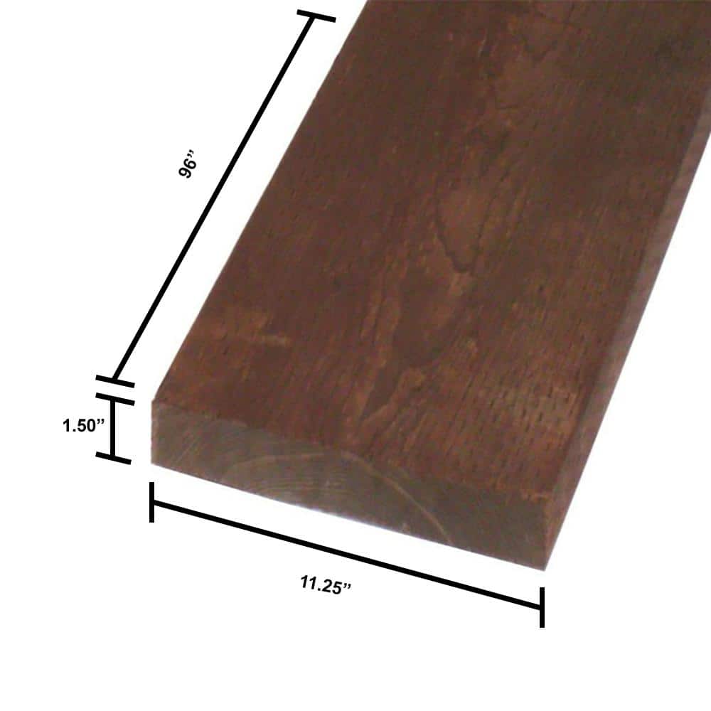 2 in. x 12 in. x 12 ft. #2 and Better S4S Pressure-Treated Hem-Fir Brown Tone Stained Ground Contact Lumber