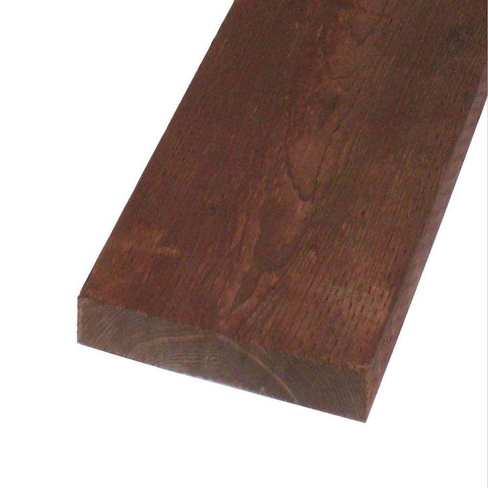 2 in. x 12 in. x 12 ft. #2 and Better S4S Pressure-Treated Hem-Fir Brown Tone Stained Ground Contact Lumber
