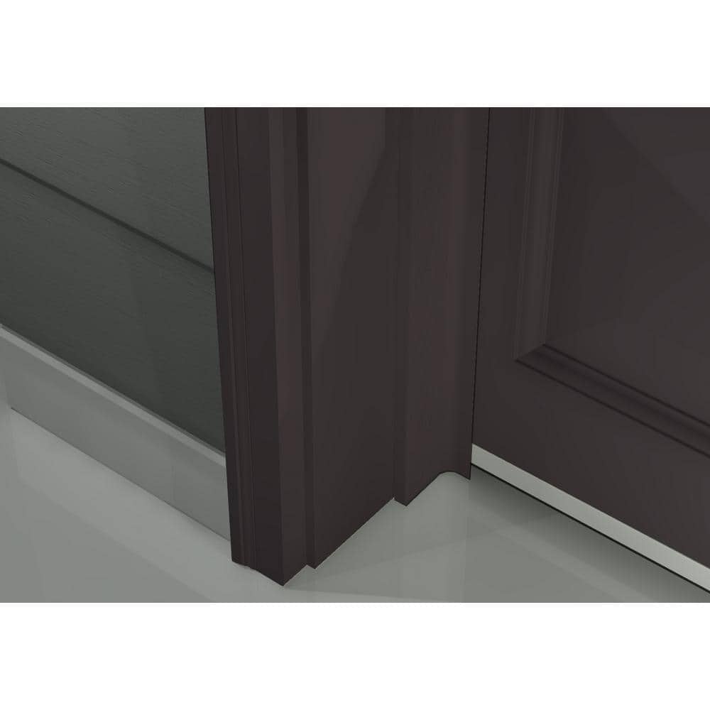 Royal Mouldings 2149 7/16 in. x 2 in. x 108 in. PVC Composite Ideal Brown Garage Door Stop Molding