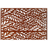 Sudzendf Outdoor and Indoor Freestanding Decorative Privacy Screen Metal Privacy Screen, Fence Panels in Brown