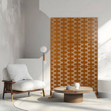 Sudzendf Outdoor and Indoor Freestanding Decorative Privacy Screen Metal Privacy Screen, Fence Panels in Brown