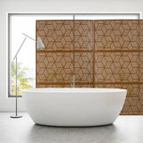 Sudzendf Outdoor and Indoor Freestanding Decorative Privacy Screen Metal Privacy Screen, Fence Panels in Brown