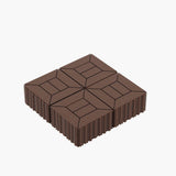 Tidoin Outdoor 1 ft. x 1 ft. Composite Deck Tile in Brown(44 Per Box)