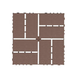 Tidoin Outdoor 1 ft. x 1 ft. Composite Deck Tile in Brown(44 Per Box)
