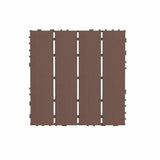 Tidoin Outdoor 1 ft. x 1 ft. Composite Deck Tile in Brown(44 Per Box)