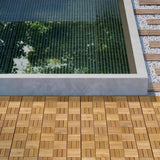Tidoin Outdoor 1 ft. x 1 ft. Acacia Wood Deck Tile in Brown(30 Per Box)