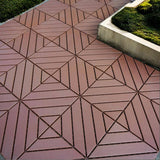 Tidoin Outdoor 1 ft. x 1 ft. Composite Interlocking Tile Deck Tile in Brown(44 Per Box)