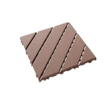 Tidoin Outdoor 1 ft. x 1 ft. Composite Interlocking Tile Deck Tile in Brown(44 Per Box)