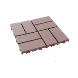 Tidoin Outdoor 1 ft. x 1 ft. Composite Interlocking Tile Deck Tile in Brown(44 Per Box)