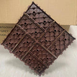 Tidoin Outdoor 1 ft. x 1 ft. Composite Interlocking Tile Deck Tile in Brown(36 Per Box)