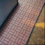Tidoin Outdoor 1 ft. x 1 ft. Composite Interlocking Tile Deck Tile in Brown(54 Per Box)