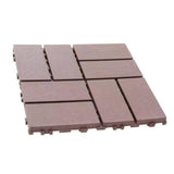 Tidoin Outdoor 1 ft. x 1 ft. Composite Interlocking Tile Deck Tile in Brown(54 Per Box)