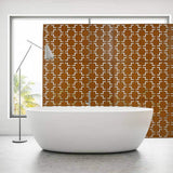 Tidoin 6.3 ft. x 4 ft. Brown Steel Freestanding Flat Flat Top Decorative Privacy Screen Metal Fence Panel