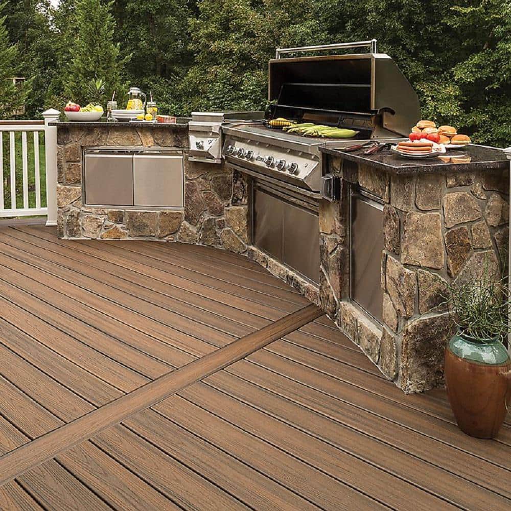 Trex Transcend Spiced Rum Grooved Edge Composite Deck Board