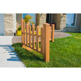 VITA Country Corner Embossed Vinyl Picket Fence, Brown - 49"L x 49"W x 44"H