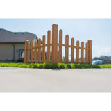VITA Country Corner Embossed Vinyl Picket Fence, Brown - 49"L x 49"W x 44"H