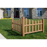 VITA Country Corner Embossed Vinyl Picket Fence, Brown - 49"L x 49"W x 44"H