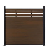 mondaria Outdoor 6 ft. H x 6 ft. W Brown Composite Fence Panel (10-Pack) with 2-Columns Garden Fence Board