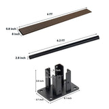 mondaria Outdoor 6 ft. H x 6 ft. W Brown Composite Fence Panel (10-Pack) with 2-Columns Garden Fence Board