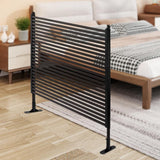YIYIBYUS 4.92 ft. x 3.94 ft. Outdoor Metal Steel Freestanding Privacy Fence Screen Patio Garden Decorative Fence