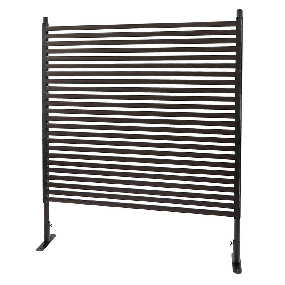 YIYIBYUS 4.92 ft. x 3.94 ft. Outdoor Metal Steel Freestanding Privacy Fence Screen Patio Garden Decorative Fence