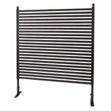 YIYIBYUS 4.92 ft. x 3.94 ft. Outdoor Metal Steel Freestanding Privacy Fence Screen Patio Garden Decorative Fence