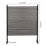 YIYIBYUS 4.92 ft. x 3.94 ft. Outdoor Metal Steel Freestanding Privacy Fence Screen Patio Garden Decorative Fence
