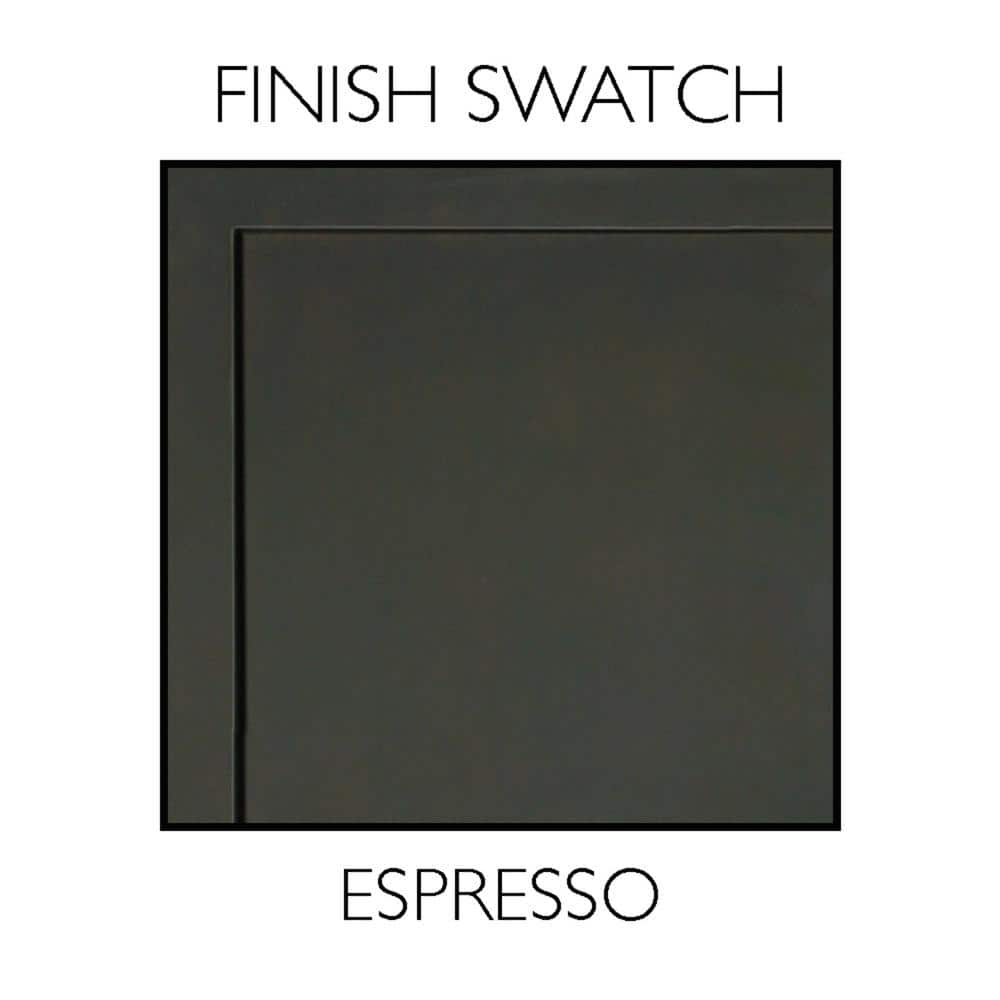 Design House Ventura 36 in. W x 30 in. H x 6 in. D Framed Tri-View Surface-Mount Bathroom Medicine Cabinet in Espresso