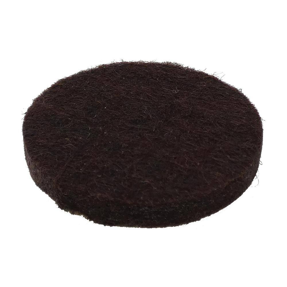 Richelieu 1 in. Round Self-Adhesive Felt Pads, Brown (48-Pack)