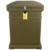 RTS Home Accents ParcelWirx Oak Vertical Lockable with Smart Lock Package Delivery Box