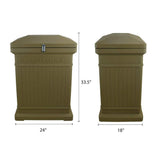 RTS Home Accents ParcelWirx Oak Vertical Lockable with Smart Lock Package Delivery Box