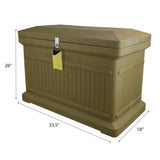 RTS Home Accents ParcelWirx Oak Horizontal Lockable with Smart Lock Package Delivery Box