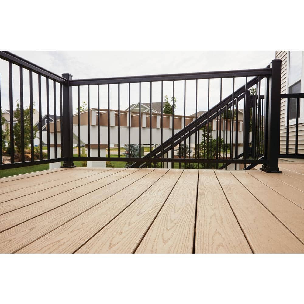 TimberTech Advanced PVC Harvest 1 in. x 6 in. x 1 ft. Square Brownstone PVC Sample (Actual: 1 in. x 5 1/2 in. x 1 ft)