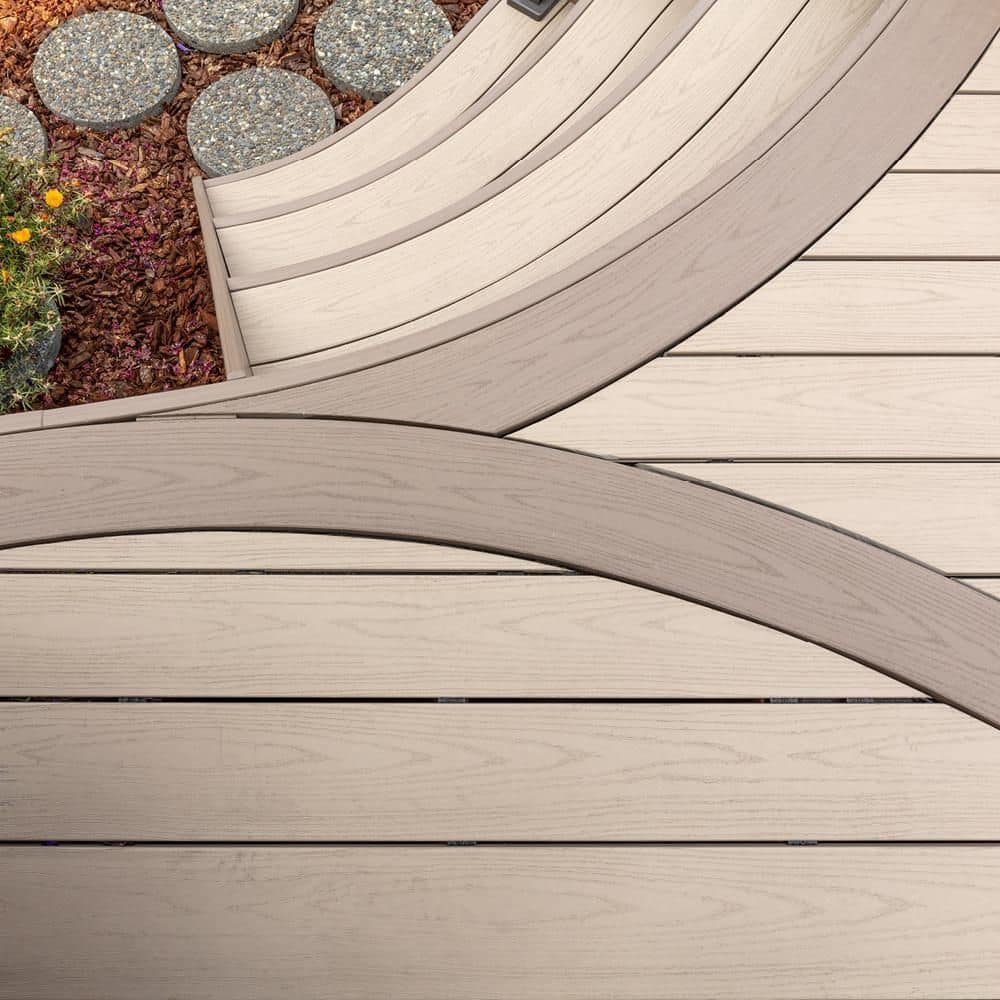 TimberTech Advanced PVC Harvest 1 in. x 6 in. x 1 ft. Square Brownstone PVC Sample (Actual: 1 in. x 5 1/2 in. x 1 ft)