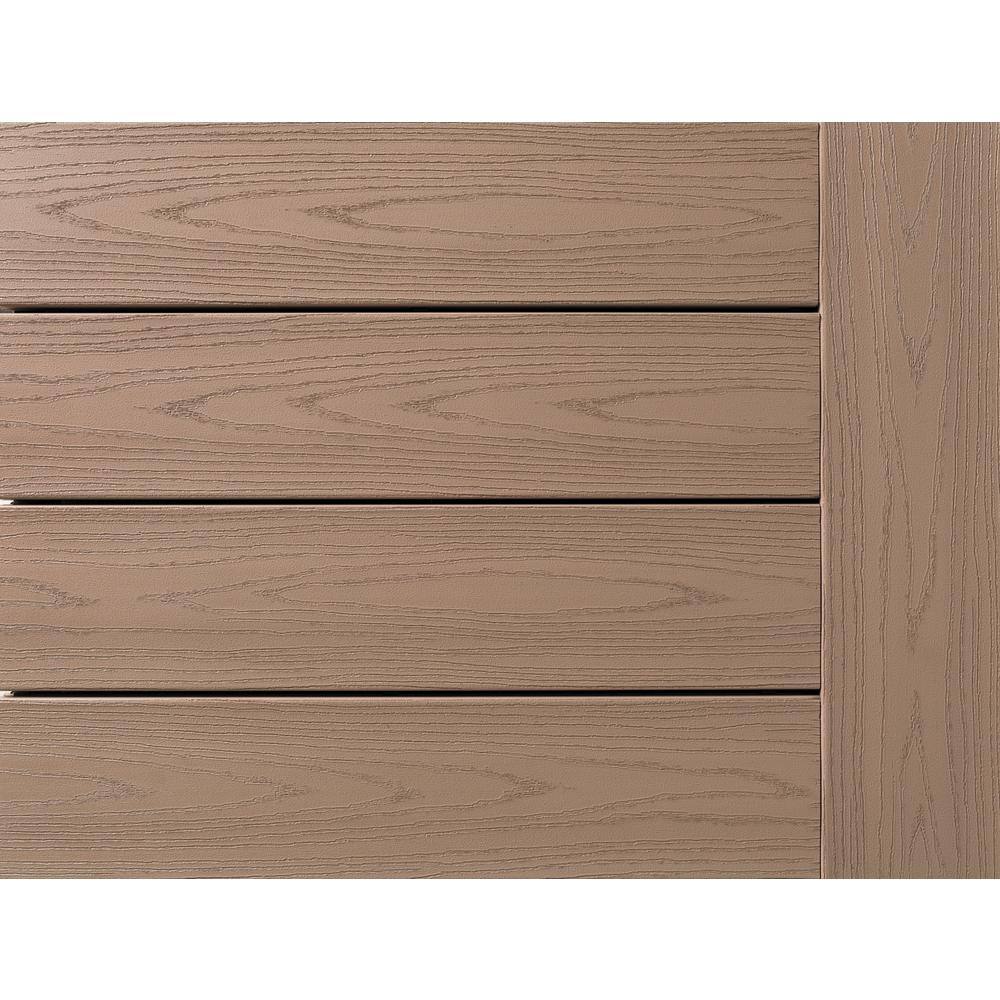 TimberTech Advanced PVC Harvest 1 in. x 6 in. x 1 ft. Square Brownstone PVC Sample (Actual: 1 in. x 5 1/2 in. x 1 ft)