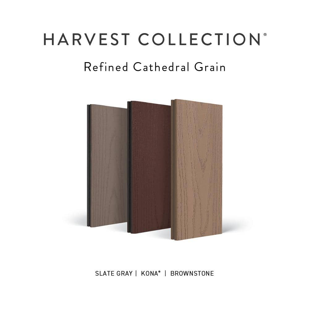 TimberTech Advanced PVC Harvest 1 in. x 6 in. x 1 ft. Square Brownstone PVC Sample (Actual: 1 in. x 5 1/2 in. x 1 ft)