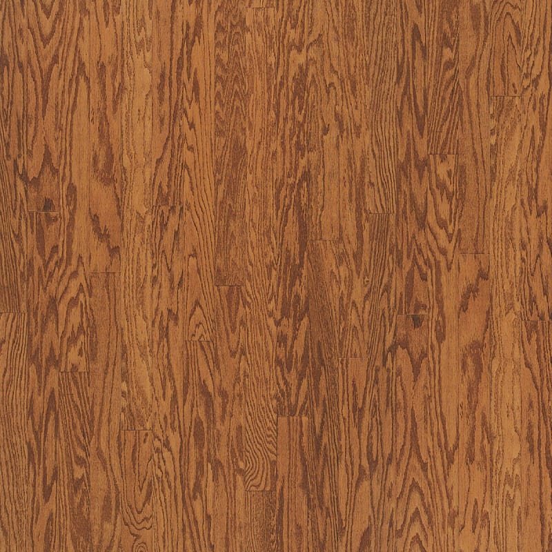 Bruce Turlington Lock & Fold 3 in. Wide Engineered Oak Hardwood Flooring, Smooth, Gunstock — 22 sq. ft./Carton