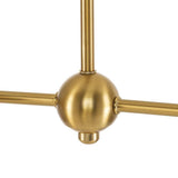 Progress Lighting Atwell Collection 40 in. 4-Light Brushed Bronze Mid-Century Modern Island Light Chandelier with Clear Glass Shade