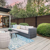 CREATIVE SURFACES 6 ft. x 6 ft. Composite Fence Series Mocha Brushed Fence Panel (12-Pack)