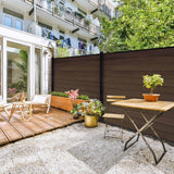 CREATIVE SURFACES 6 ft. x 6 ft. Composite Fence Series Mocha Brushed Fence Panel (12-Pack)
