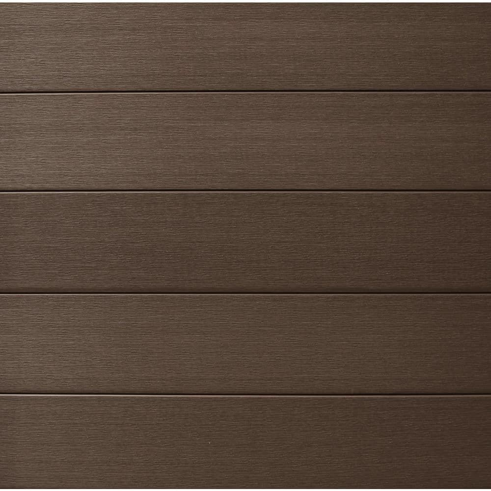 CREATIVE SURFACES 6 ft. x 6 ft. Composite Fence Series Mocha Brushed Fence Panel (12-Pack)
