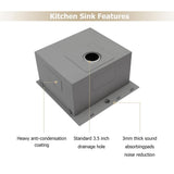 Logmey 22-inch Drop-In Stainless Steel Laundry Utility Sink